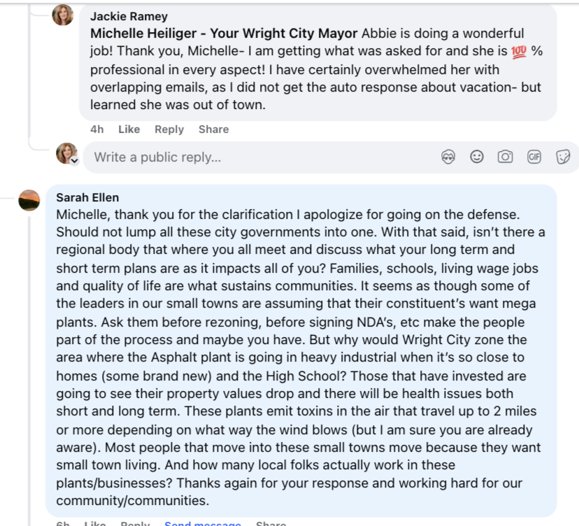 Mayor's Facebook statement, part 2